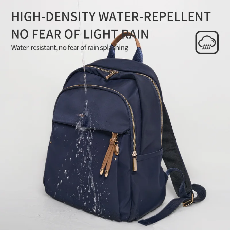 LEFF Large Women Backpack Light Backpacks Casual Commuting Laptop Backpack Outdoor Travel Waterproof Backpack Unisex Solid Color