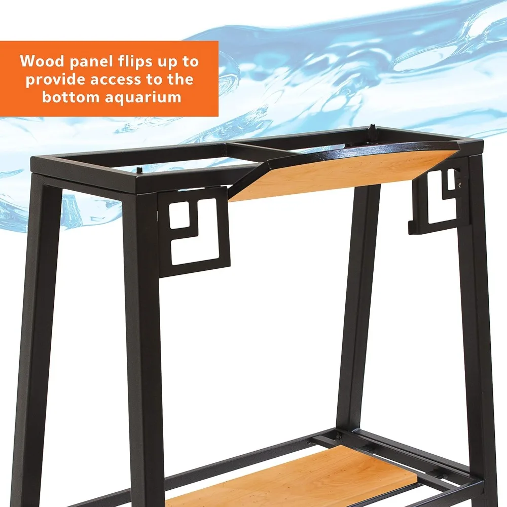 حامل حوض سمك معدني سعة 10 جالون، 20 لتر × 10 عرض × 28.25 ارتفاع #4