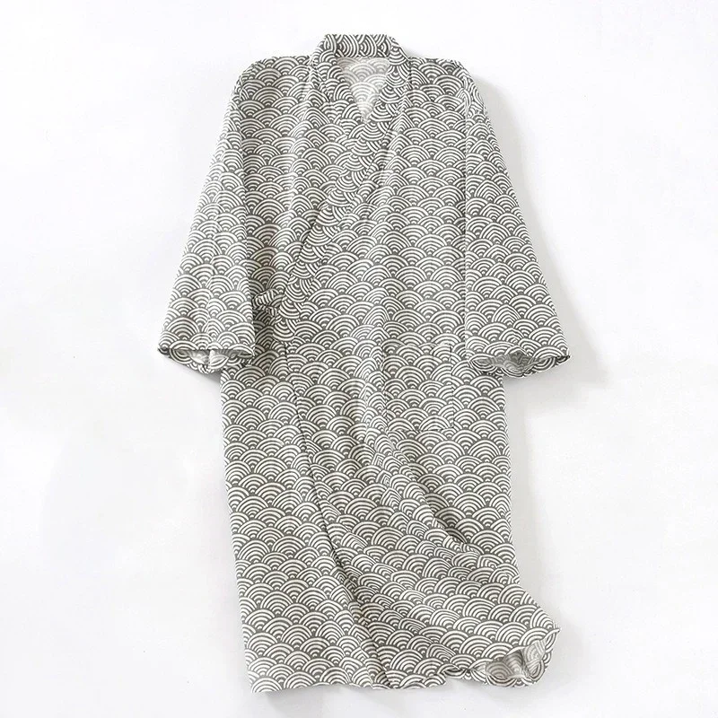 بيجامة الهالوين باين كيمونو دي ستايل يابانية للرجال بيجامة من القطن ، فيتيمينتس دي نوي صب الطباعة والخيول ، رداء دي موين