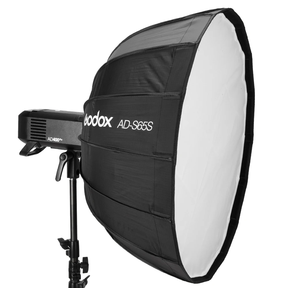 Godox AD-S65S AD-S65W 65CM AD-S85S AD-S85W 85cm Silver Deep Parabolic Softbox + Honeycomb Grid Godox Mount Softbox for AD400PRO