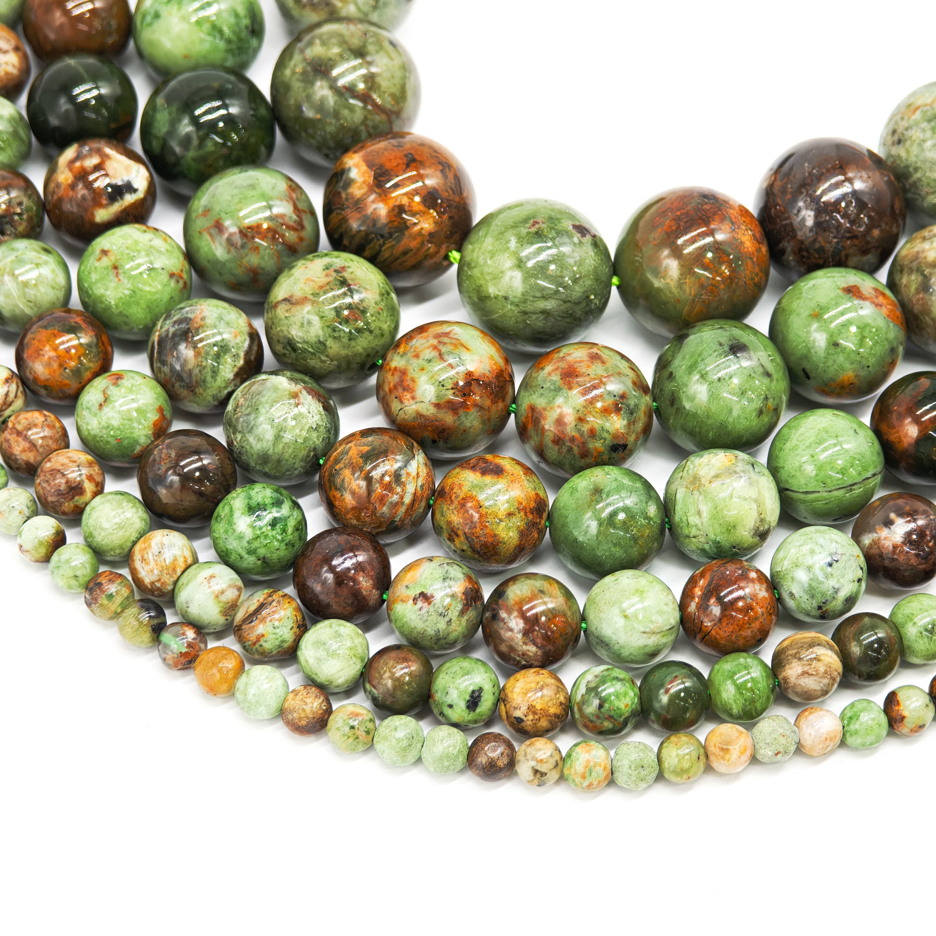 

6 8 10 12 мм круглые бусины из зеленого австралийского опала для браслетов и ожерелий своими руками. Они натуральные камни используются для изготовления украшений.