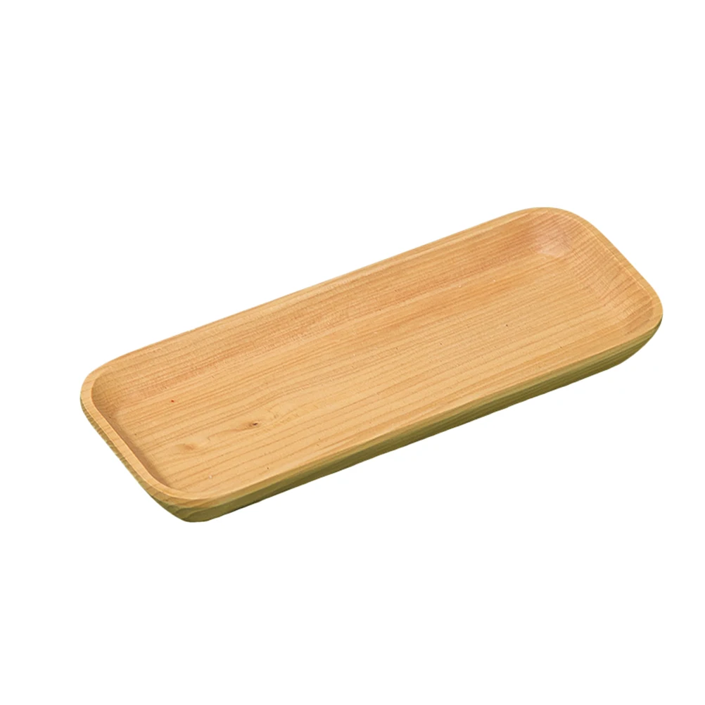 

Mini Wooden Tray Natural Wood Texture Food Serving Snack Dessert Rectangular Plate Sushi Tray Storage Trays Holding Sauce Salt