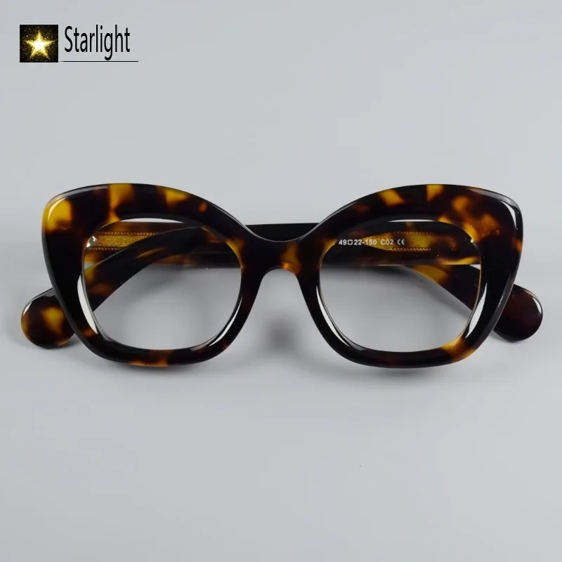 

Толстые ретро ацетатные очки «кошачий глаз» в форме бабочки, оправа для очков, женские очки для близорукости, оправа для очков для чтения, мужская оправа по рецепту, женская 143 мм