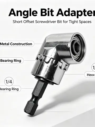 105° Angle Screwdriver Joint  Electric Drill Corner Attachment Extension Socket Tool for Screwdriver Heads