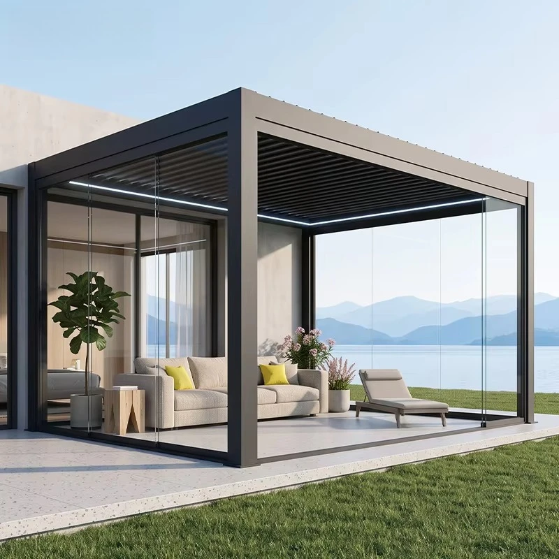 We Lead Modern Aluminum Pergola Powder Coated Rectangular Outdoor Garden Structure Black Silver White Weather Resistant