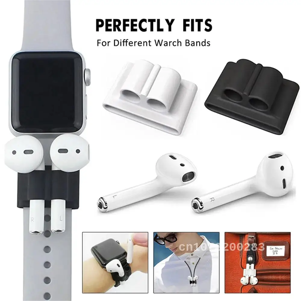 

6 IN-1 Cases Lanyard Carabiner Protective Case For AirPods Headphone Silicone Cover For Air Pods 2 Case Accessories Storage Box