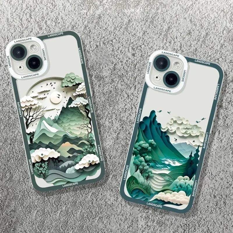 Printing Landscape Creative Mountain Case For Xiaomi Redmi Note 12 Cases Redmi Note 12 13 Pro Plus 12S 11S 11 10S 10 13C Cover