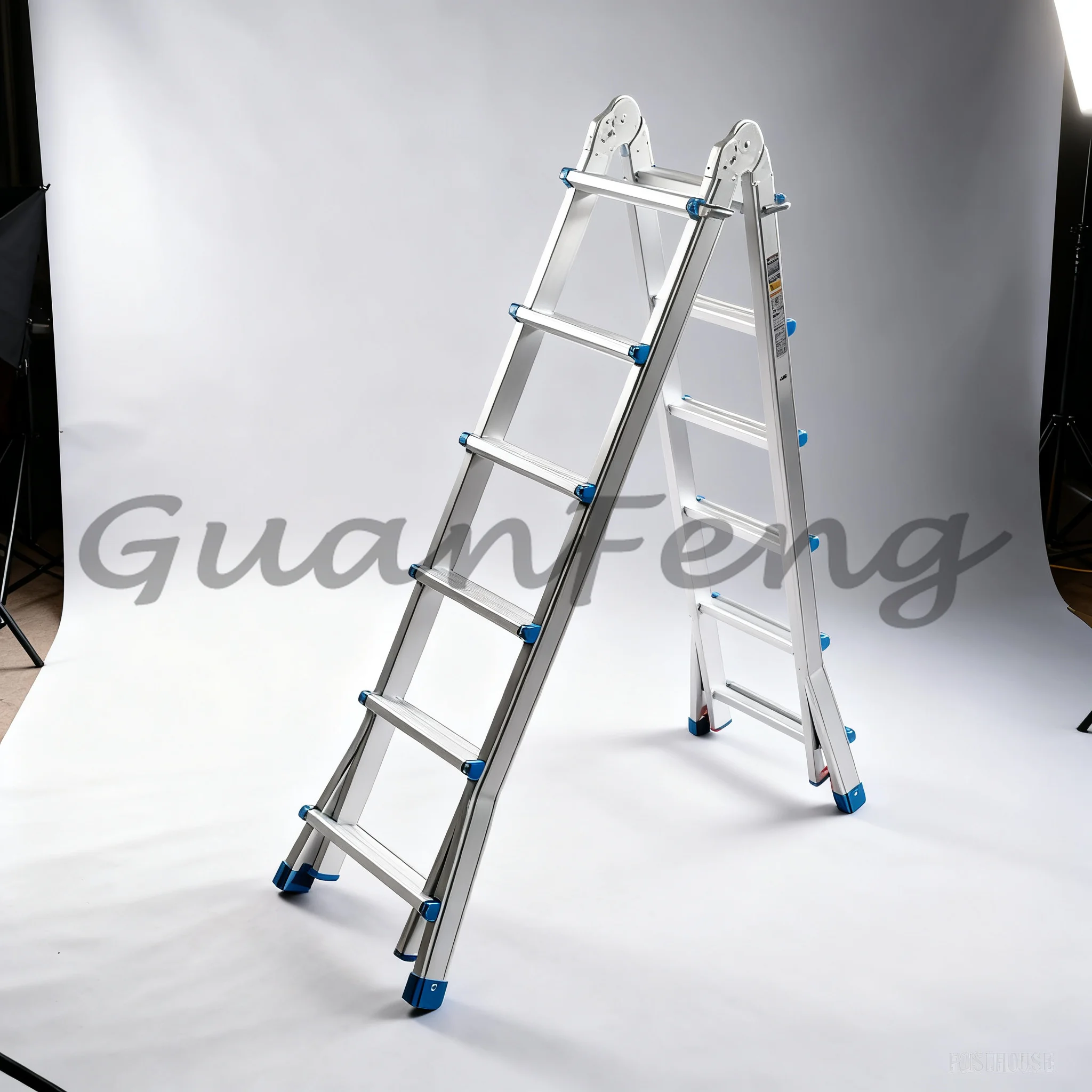 Nordic Alloy Thickened Telescopic Ladder Multifunctional Folding Herringbone Engineering Ladder
