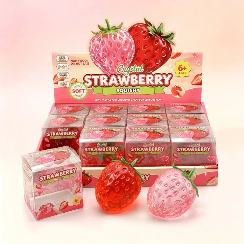 Stress Relief and Anxiety Relief Toy, Fruit Series, Paraffin Filled, Malleable, Non-Rebound, Fruit Simulation, for Squeezing.