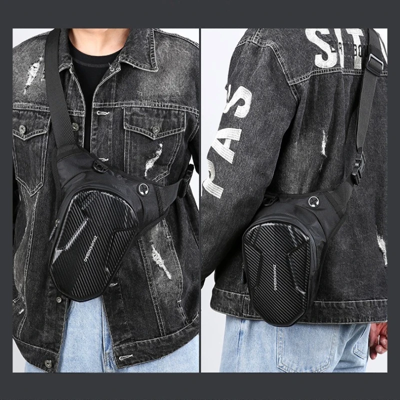 حقيبة ركوب الساق، معدات الدراجات النارية، حقيبة فارس عاكسة مقاومة للماء للرجال، حقيبة خصر كروس للسفر للدراجات النارية #6