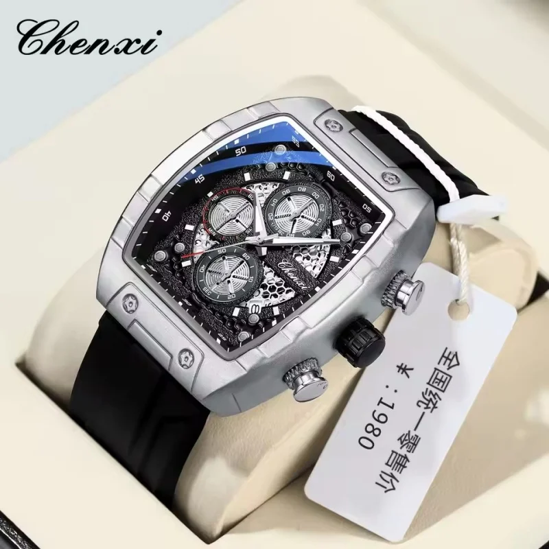 CHENXI 941 Orologio al quarzo da uomo di moda di lusso Impermeabile Luce notturna Cronografo Calendario Orologio sportivo da uomo relojes para hombres