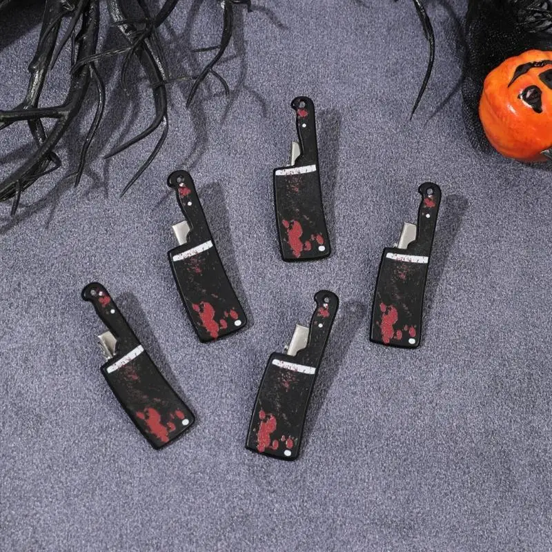 5pcs Halloween Hair Clip Spooky Axes Daggers Daggers Cleaver Design Acrylic Resin Accessories for Cortume Siles Y08E #4