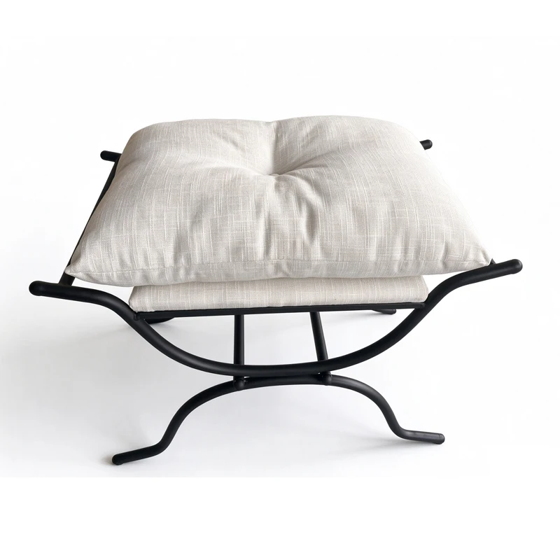French Dressing Stool Footrest Ottoman Furniture Bedroom Designer Dressing Stool Retro Iron Shoe Changing Stool Tea Stool Edge S