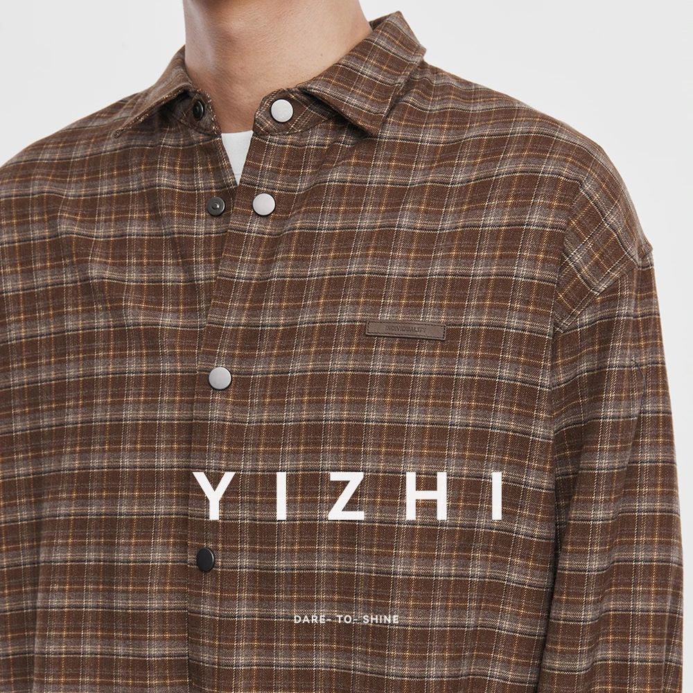 Fashion Men's Flannel Plaid Long Sleeve Shirt 2025 Spring and Autumn New Retro Trend Lapel Shirt Jacket Men's Jacket