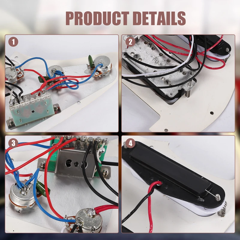 Лучшие предложения Электрическая Гитара Pickguard пикапы загруженная Предварительно Проводная царапина в сборе 11 отверстий SSH белый