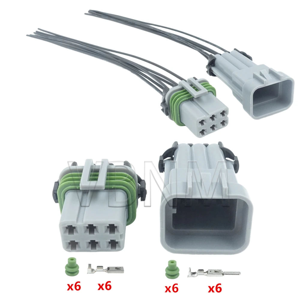 6 Pin 15344052 12185126 Automotive Connectors Low Pressure Expansion Valve of Compressor Wire Harness Plug For GM