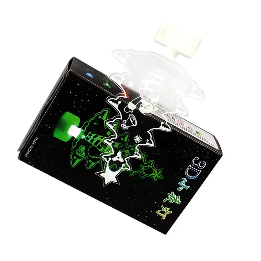 Nhiều Màu Sắc 3D Kiểu Dáng Bóng Đèn LED Santa Cây Giáng Sinh Apple Tháp Đèn Flash Đèn Ngủ Trang Trí Đèn Ngủ Cho Trẻ Em Phòng Ngủ Đầu Giường