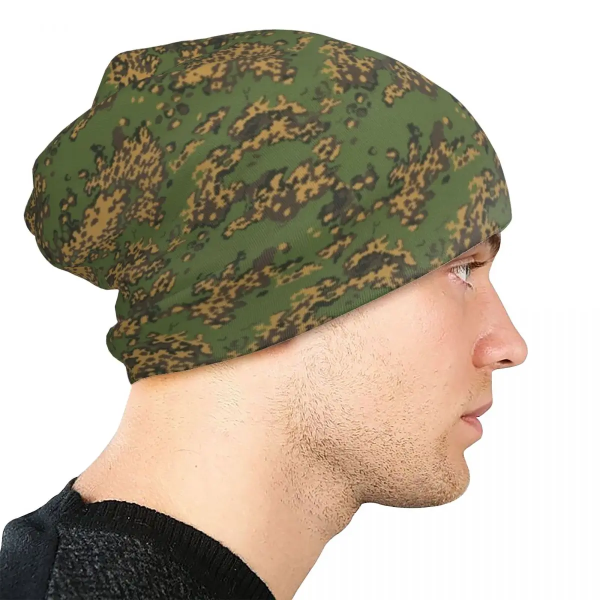 Russian Woodland Camouflage Bonnet Hats Vintage Ski Armys Militarys Camo Skullies Beanies Hat Men\'s Women\'s Thermal Elastic Cap