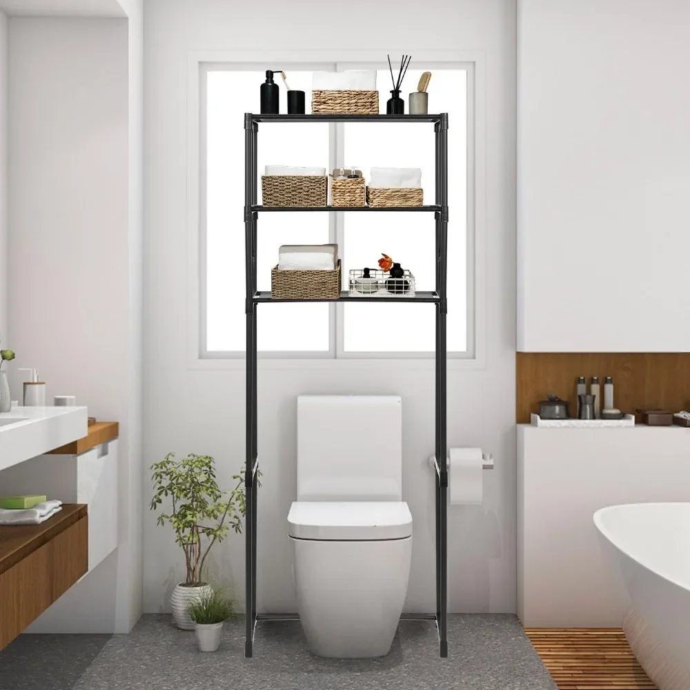 Over The Toilet Storage Rack Bathroom Floor Standing No Installation Required Organizer Shelf Washing Machine Multilayer Shelves