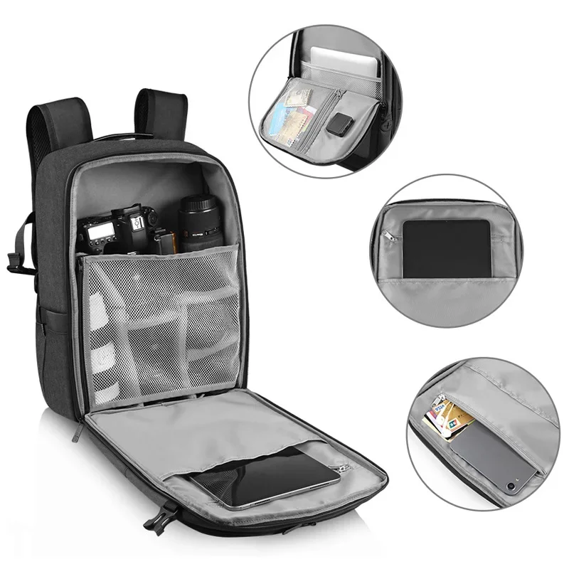 Digital Camera Bag Modular Photography Accessories Storage Lens Protection Solar Powered Backpack For Photographer