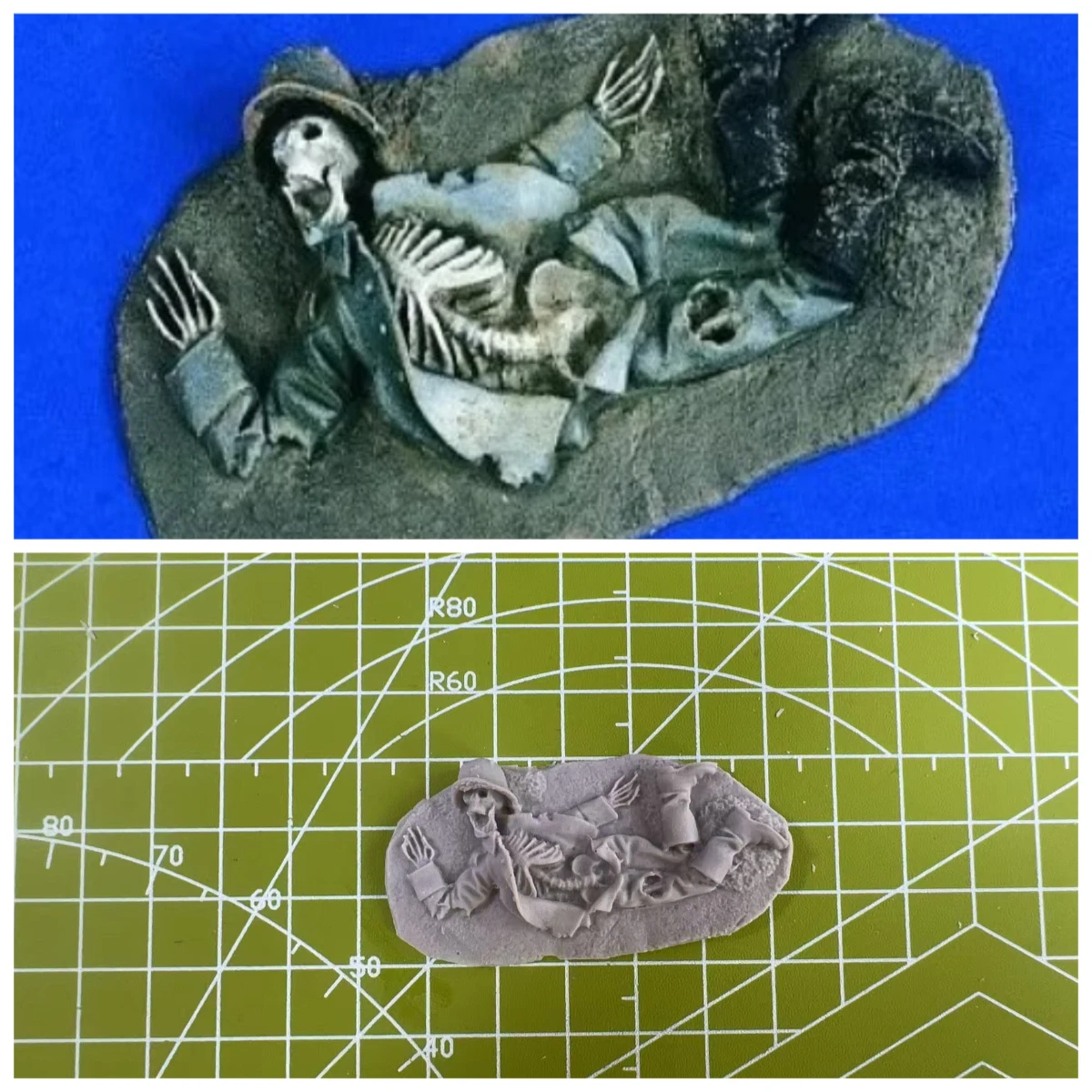 

1: 35 Resin Model GK, Resin Battlefield Model Scene Layout in Unpainted State