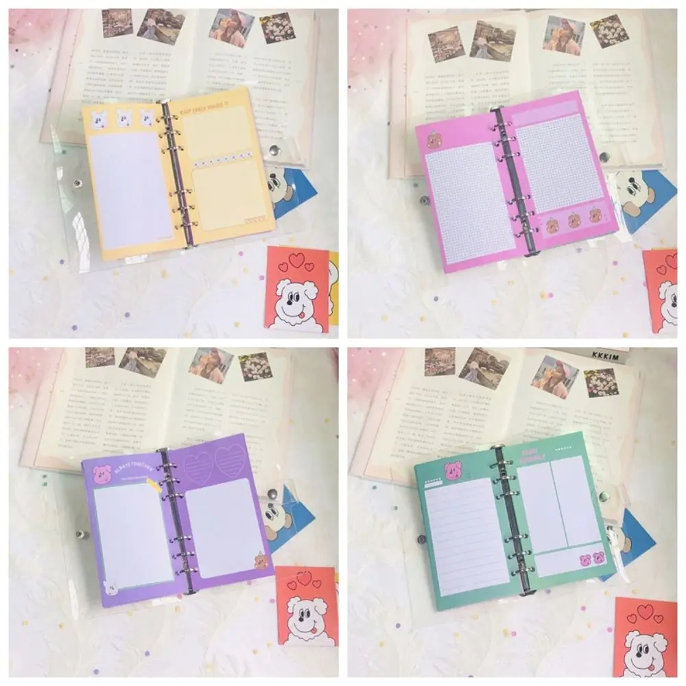 50Sheets Loose Leaf Refill Paper Love Dog Inner Refill Spiral Binder Paper 6-hole Notebook Separator Paper