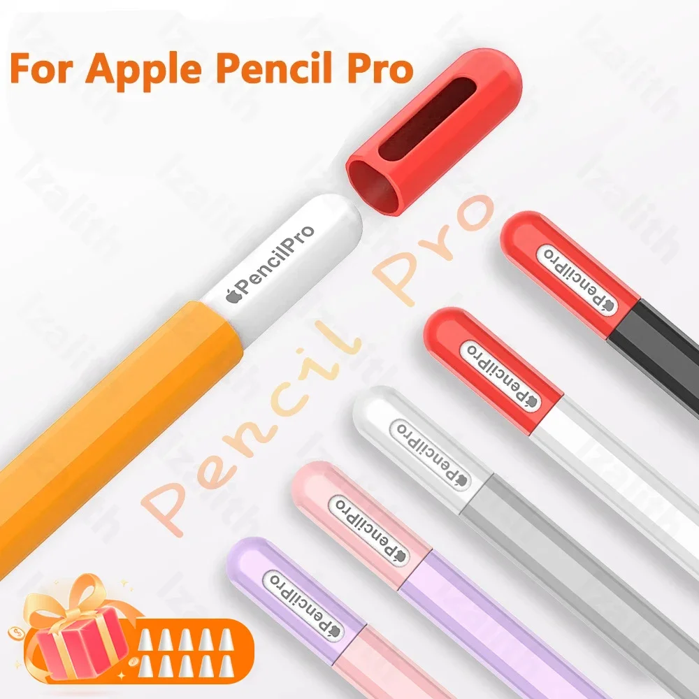 

Pencil Case For Apple Pencil Pro Color Matching Soft Silicone Ultra Thin Protective Cover for iPad Pencil Pro