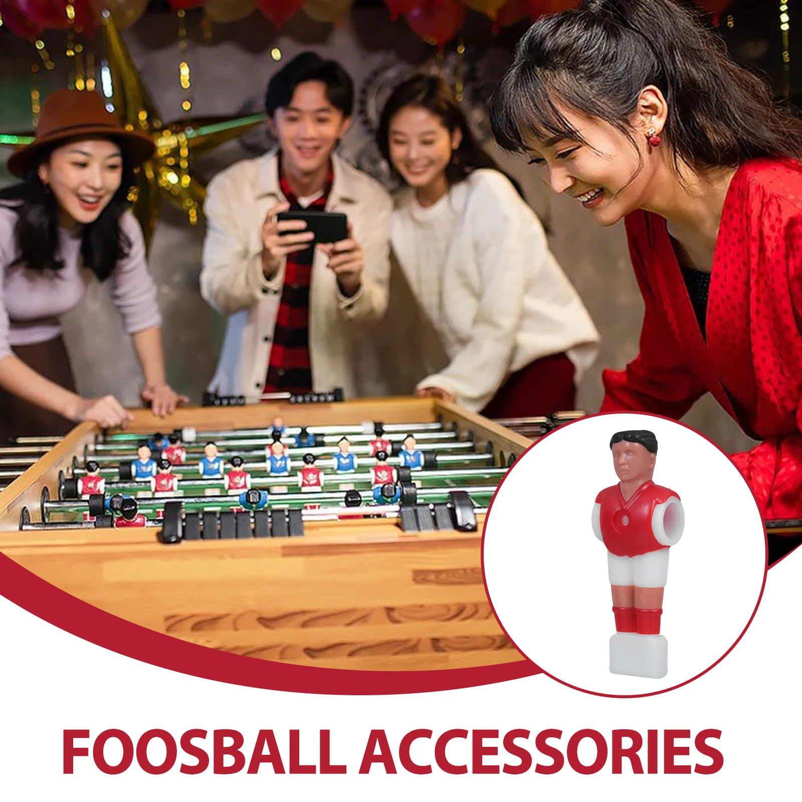 

11pcs Foosball Replacement Players Table Soccer Figures Toys Plastic Bright Colors Standard Size Football