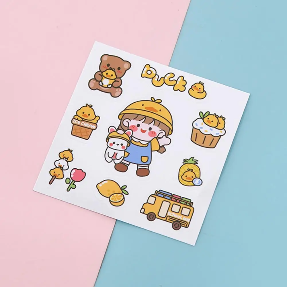 10Pcs Box Sticker Waterproof PVC Seamless Stationery Sticker Reusable Computer Decal Graffiti Sticker for Photo Album наклейки