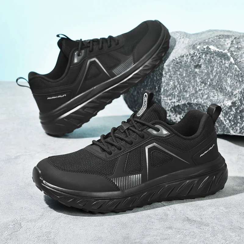 أحذية MAEDEF للرجال للمشي أحذية رياضية خفيفة الوزن ومسامية وغير قابلة للانزلاق ومريحة للتدريب الرياضي والمشي لمسافات طويلة للرجال