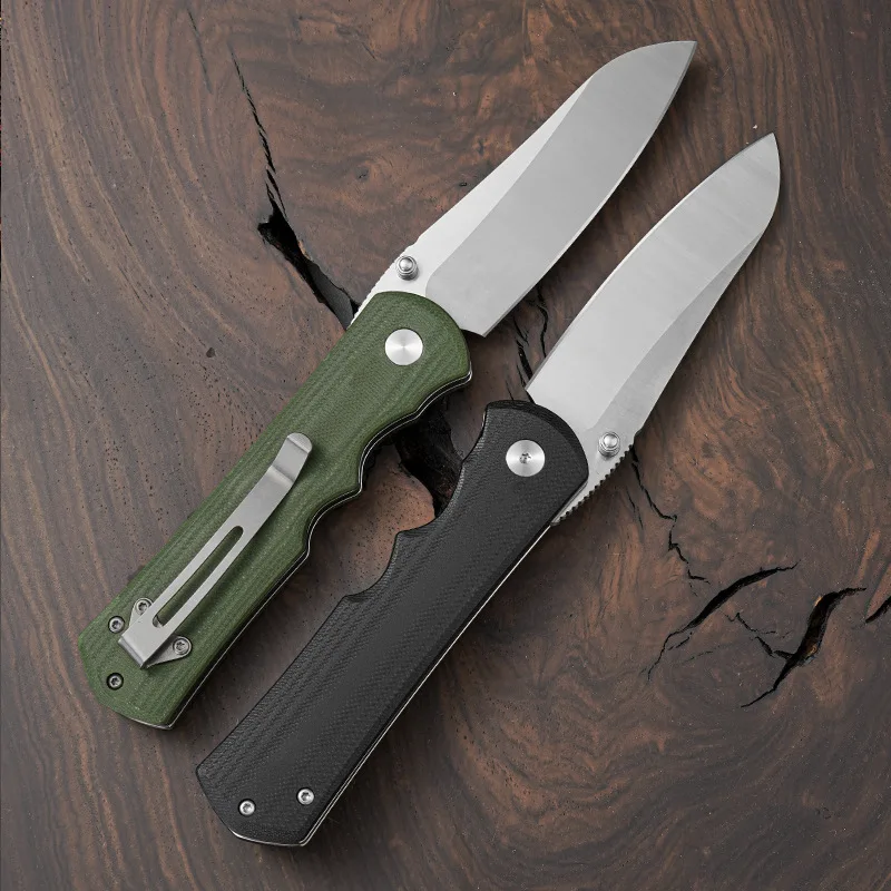 New Outdoor Camping Folding Knife G2 Blade G10 Handle Pocket Survival Tactical Hunting Utility Fruit Fipper Knives CED Tools