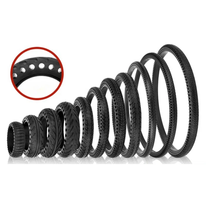 10-26inch Solid Tire Honeycomb Hole Tyre Solid Bicycle Tyre Wear-resistant, stab-proof and non-slip Solid  tire