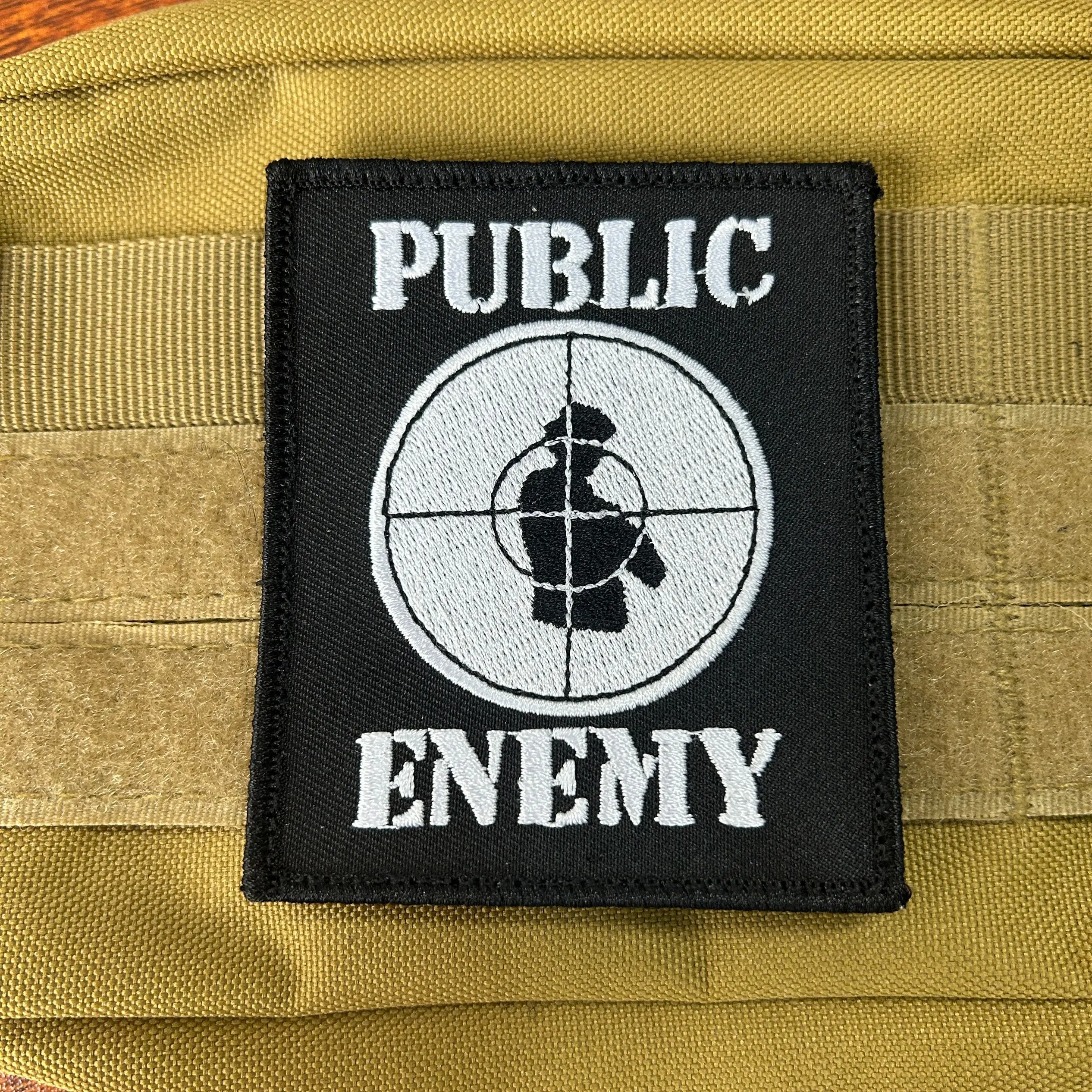 Publig enemy morale badge sniper target embroidery patch punisher military outdoor tactical patches backpack sticker