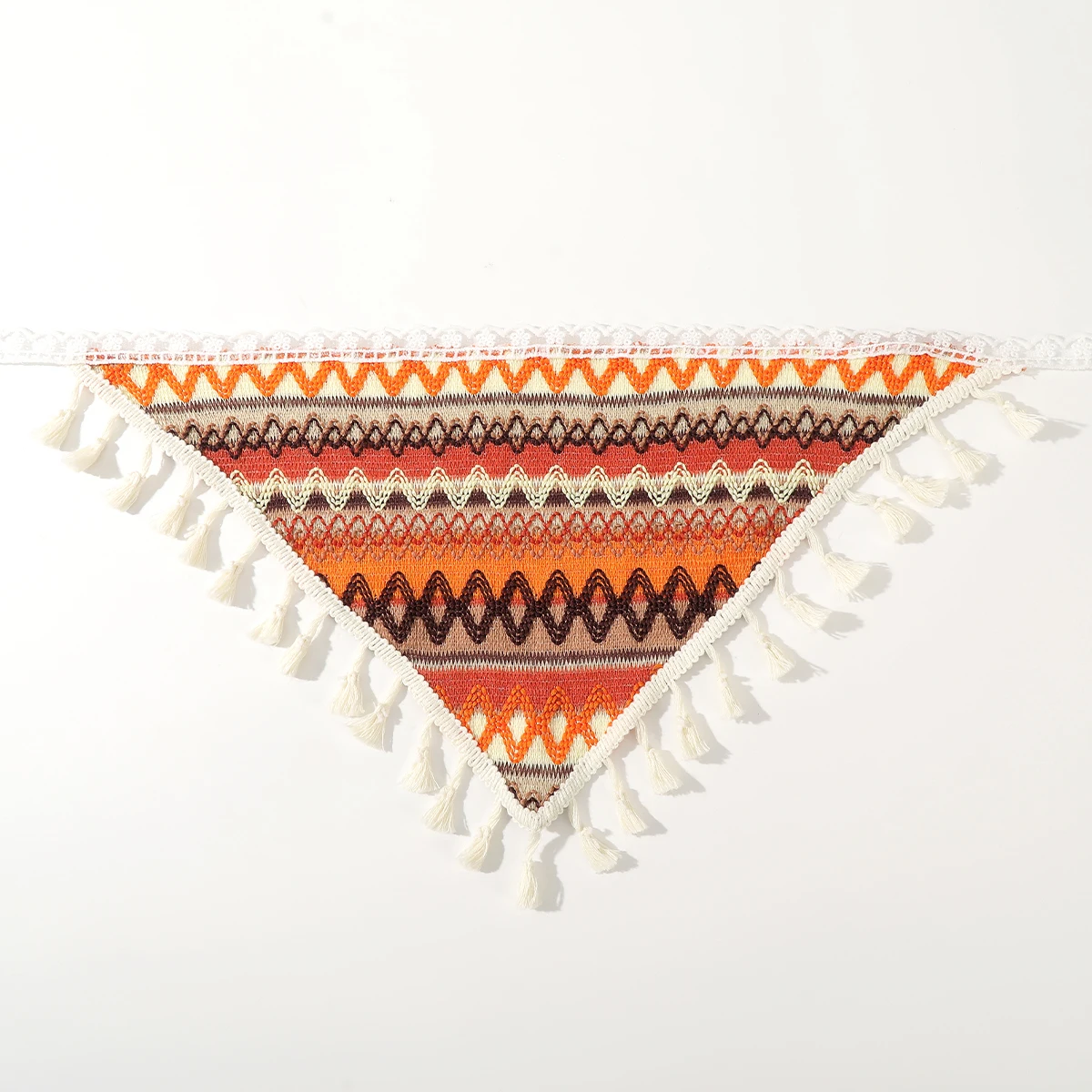 Folk-custom Triangle Headscarf Headbands Boho Tassel Hair Bandana Hair Kerchief Hair Scarves for Women Hair Accessories