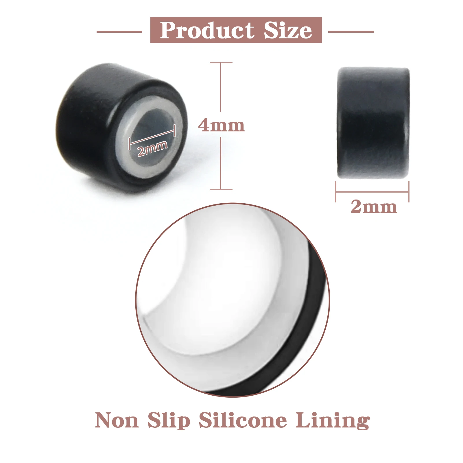 K.S PRUIKEN 200/400 STKS 4030 Siliconen Micro Link Buis Ring voor Pruik Hair Extensions Gereedschap Gevoerd Kralen voor Salon Multi-color