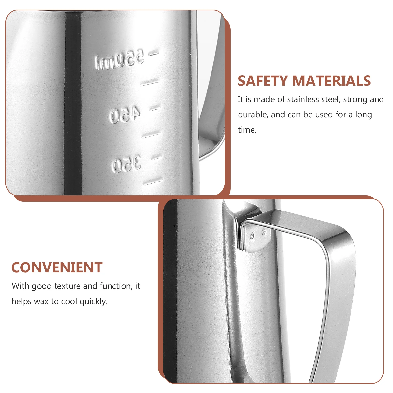 

1pc Stainless Steel Wax Melting Pot Large Capacity Pouring Pitcher Diy Scented Making Cup Melt Pot Accessory