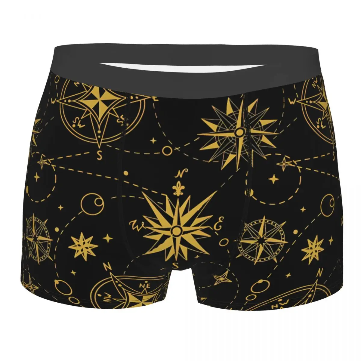 Star Man's Boxer Briefs Underwear Ocean Compass Highly Breathable Top Quality Sexy Shorts Gift Idea