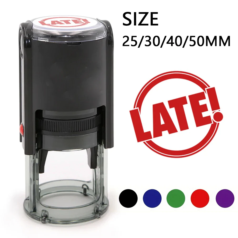 Custom Self-Inking Stamp Round 25/30/40/50mm LOGO Design Personalized Press-type Inking Stamp for Wedding Invitation Envelopes
