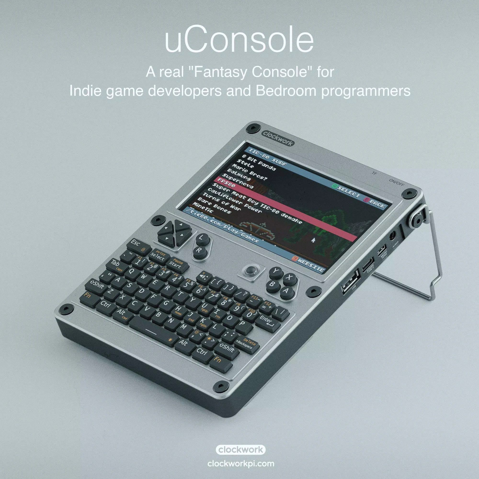 uConsole Kit ClockworkPi V3.14 Mainboard Fantasy Console for Indie Game Developers and Bedroom Programmers Raspberry Pi CM4 Lite