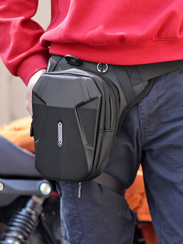 دراجة نارية حقيبة الساق هارد شل دراجة نارية قطرة الساق الجانب حقيبة توسيع مقاوم للماء محفظة الهاتف المحمول لركوب الدراجات في الهواء الطلق #4