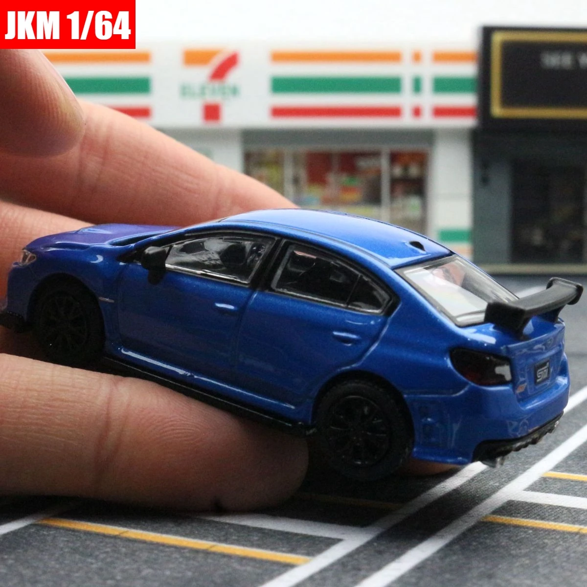 1:64 Subaru STI WRX Miniature Model Diecast Metal Zinc Alloy Toy Car 1/64 JKM Super Racing Vehicle Free Wheels Collection Gift