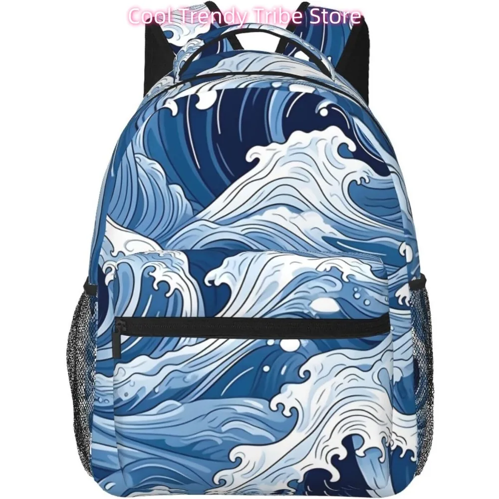 

laptop bag back to school Art Waves Lightweight Laptop Backpack Lightweight Multipurpose Travel Casual Daypack Unisex College Ba