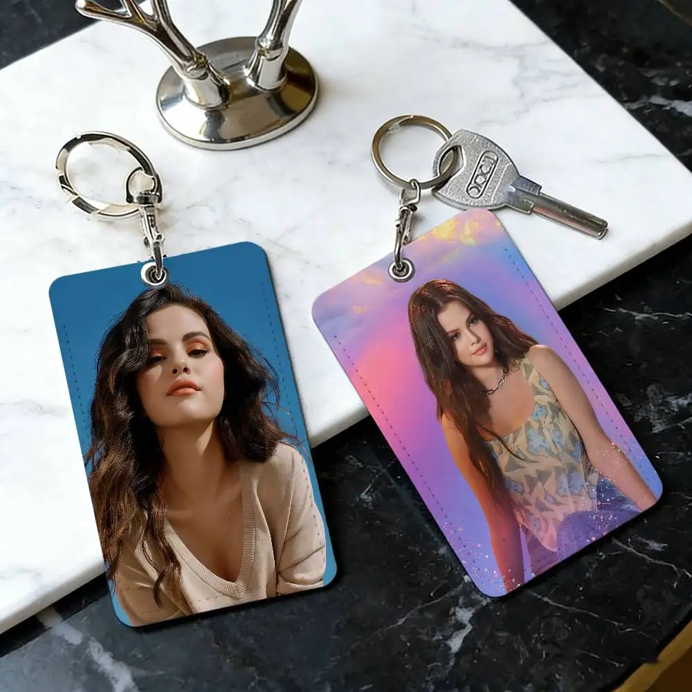 Portatarjetas y Portacredenciales de Selena Gomez con Cordón Lanyard para Llaves y Accesorios, Regalo