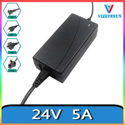 AC110-240V DC 24V 5A Universal Power Adapter Supply Charger adaptor EU US AU UK Plug for LED Strips