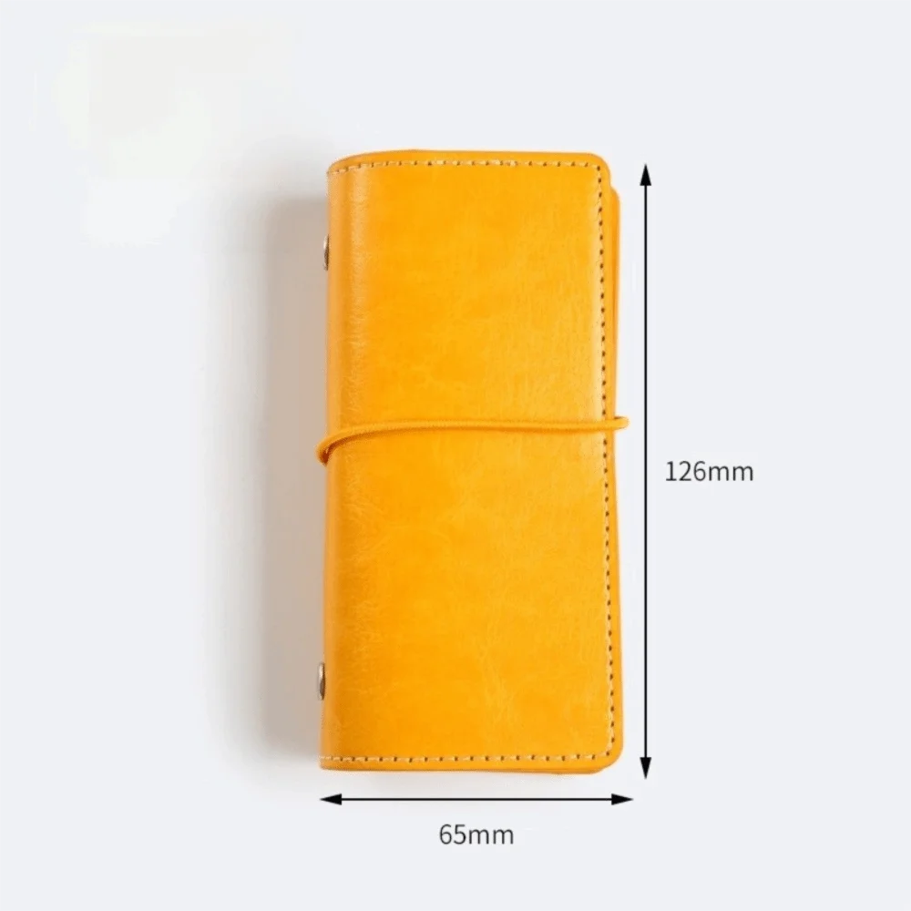New PU Leather Refillable Pocket Notebook Refillable Strap Closure Ring Binder Notebook Portable Metal Ring Binder Daily Notes