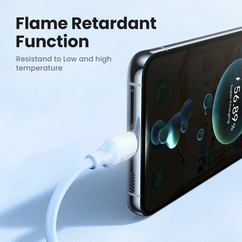 UGREEN 60W Kabel USB Typ C do Typ C PD Szybkie Ładowanie Silikonowy Do Apple iPad iPhone 18 Macbook Ładowarka USB C Android Krótki Długi — zdjęcie produktu 6