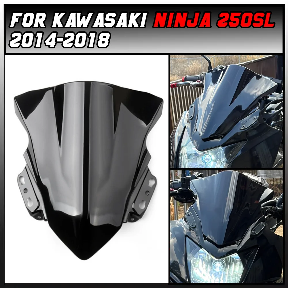 

Motorcycle Windscreen Wind Screen Deflector Windshield For Kawasaki Ninja 250SL ZX250SL ZX 250SL 250 SL NINJA250SL 2014-2018