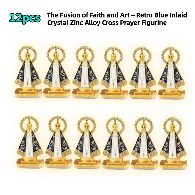 12pcs Prayer for the Cross of the Zinc Alloy Figurines