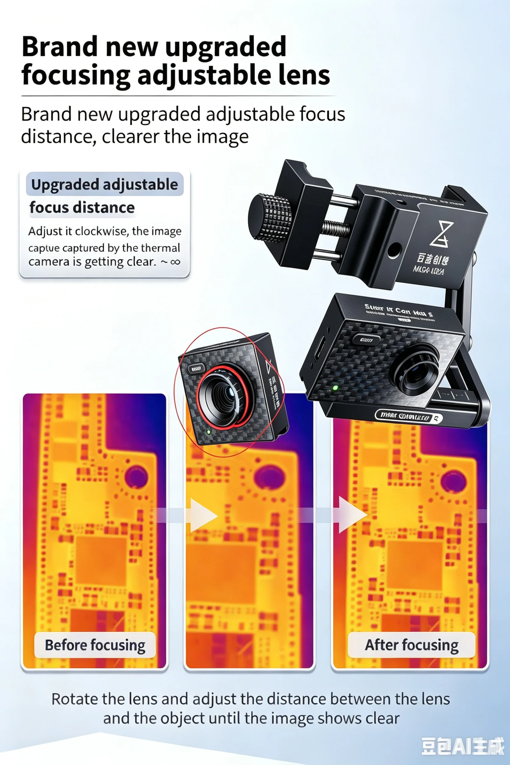 MAGE-IDEA Super IR Cam Mini S Thermal Camera/ Microscope Thermal Camera for Mobile Motherboard Fault Detector/PCB Diagnosis