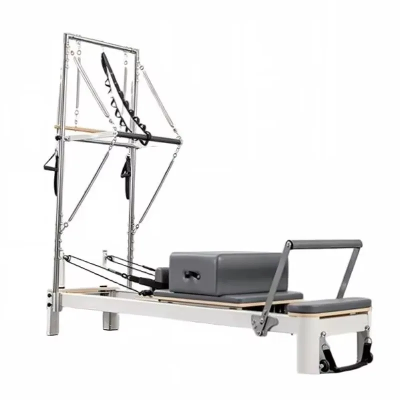 YTTIN Aluminum Alloy Pilates Half Reformer Multi-Function Studio Equipment Home Gym 2 In 1 Pilates Reformer